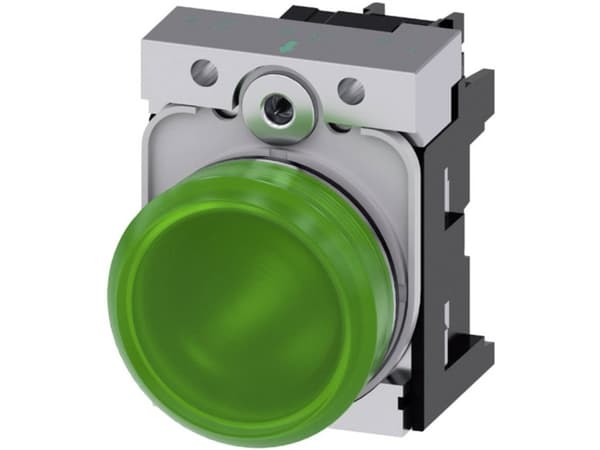 Siemens 3SU1152-6AA40-1AA0 Merkkivalo kiiltävä vihreä 24 V/AC, 24 V/DC 1 kpl