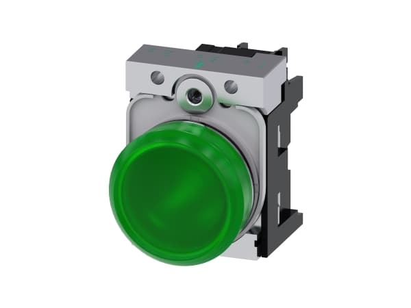 Siemens 3SU1152-6AA40-1AA0 Merkkivalo kiiltävä vihreä 24 V/AC, 24 V/DC 1 kpl