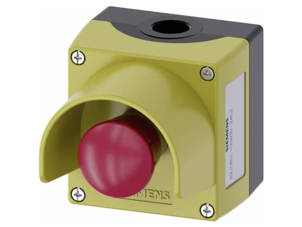 Siemens 3SU1851-0NA00-2AC2 Kabinet med beskyttelseskrave (L x B x H) 89.4 x 85 x 112.5 mm Gul 1 stk