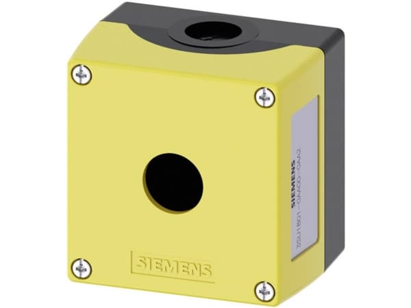 Siemens 3SU1801-0AA00-0AA2 Tomt hus 1 installationspunkt (L x B x K) 85 x 85 x 64 mm Gul 1 stk