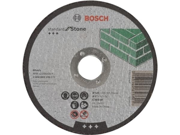 Bosch Stone Cutting Disc Bosch 125X3x22.23