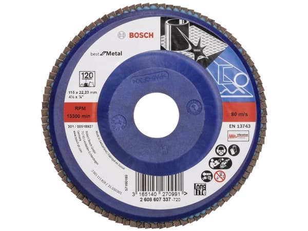 Bosch-tarvikkeet 2608607337 Lamelskiver Halkaisija 115 mm N/A 1 stk 1 stk