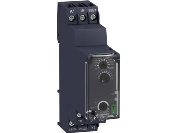 Schneider Electric Schneider Electric Tidsrelä Monofunktionellt 1 st Tidsintervall: 0,05 s - 300 h 2 x omkopplare
