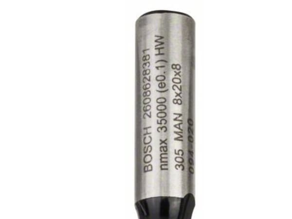 Bosch Standard for Wood - Rutertupp - for kryssfinér, bløtt tre, løvtre, medium-density fibreboard (MDF), sponplater - Straight - 8 mm - cylindrical