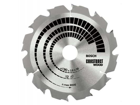 Bosch RUNDSAVKLINGE CONSTRUCT 180X2,6X30MM 12T