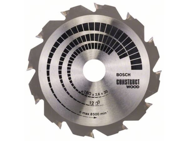 Bosch RUNDSAVKLINGE CONSTRUCT 180X2,6X30MM 12T
