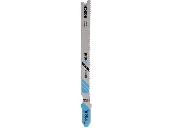 Bosch basic for Metal T 118 A - Sticksågblad - för tunn metallplåt - 3 delar - längd: 92 mm