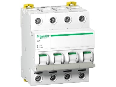 Schneider Electric A9S65463, Frånskiljare, Vit, IP20, 72 mm, 73 mm, 85 mm