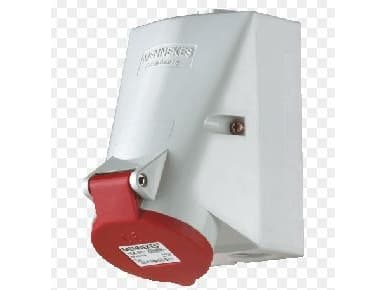 MENNEKES 1145A, 5P, 6 h, Röd, Vit, IP44, 400 V, 63 A