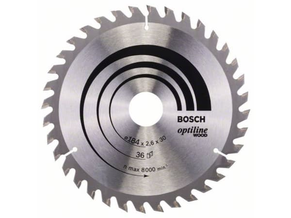 Bosch RUNDSAVKLINGE OPTILINE 184X2,6X30MM 36T