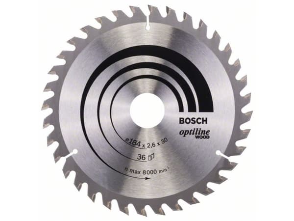 Bosch RUNDSAVKLINGE OPTILINE 184X2,6X30MM 36T