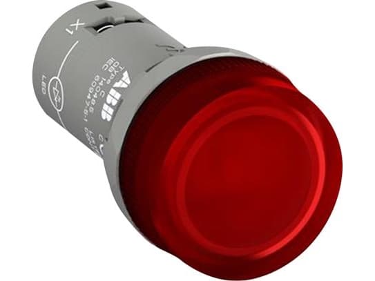 ABB Ø22 mm komplet signallampe. LED rød 230 V AC