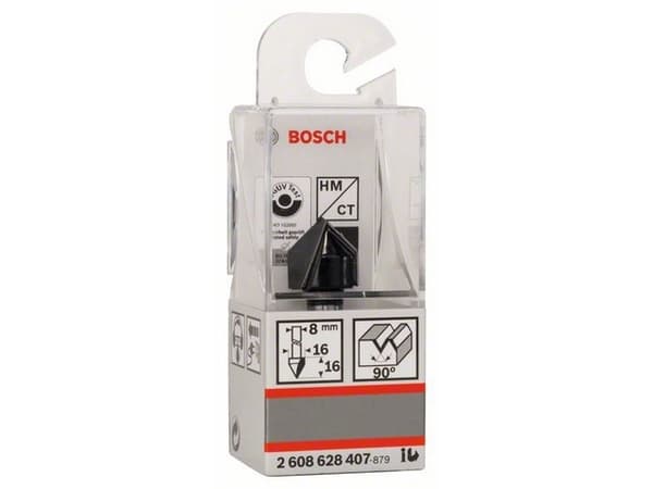 Bosch V-NOTFRÆSER HM 8MM 90GR Ø16X15,7X45MM