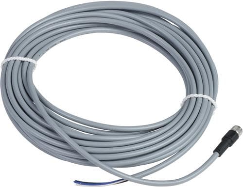 Schneider Electric XZCPV0941L10, 10 m, M8, Honkoppling, Grå, Polyvinylklorid (PVC), -25 - 80 ° C