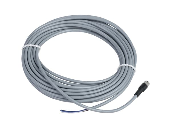 Schneider Electric XZCPV0941L10, 10 m, M8, Honkoppling, Grå, Polyvinylklorid (PVC), -25 - 80 ° C