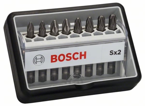 Bosch Accessories Robust Line 2607002557 Bitsæt 8 dele Krydskærv Pozidriv