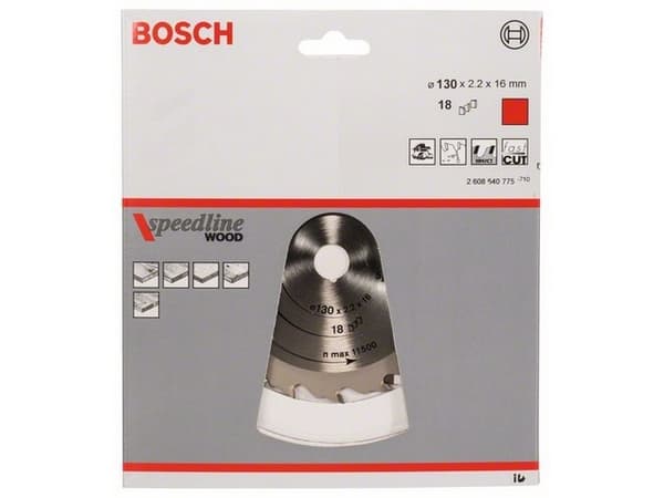 Bosch RUNDSAVKLINGE 130X16MM 18T SPEEDLINEWOOD