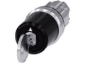 Pikkukuva 2 / 5: Siemens 3SU10505BL110AA0 3SU1050-5BL11-0AA0 Avainkytkin Eturengas metallia, kiiltävä musta 2 x 45° Avaimen vapautus 1 kpl