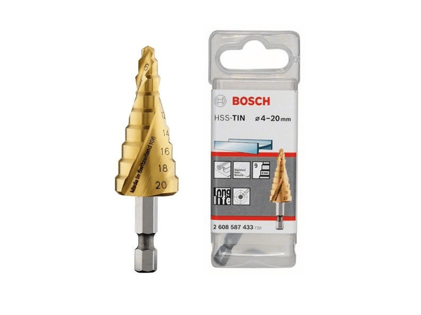 Bosch Accessories 2608587433 HSS Trinbor 4 - 20 mm TiN Samlet længde 70.5 mm 1/4 (6,3 mm) 1 stk