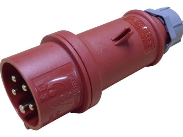 MENNEKES 3319A, Rak, 400 V, Röd, IP44, 1 styck