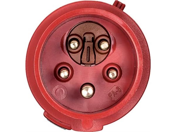 MENNEKES 3319A, Rak, 400 V, Röd, IP44, 1 styck