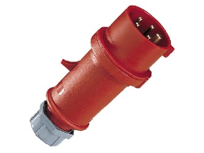 MENNEKES 3319A, Rak, 400 V, Röd, IP44, 1 styck