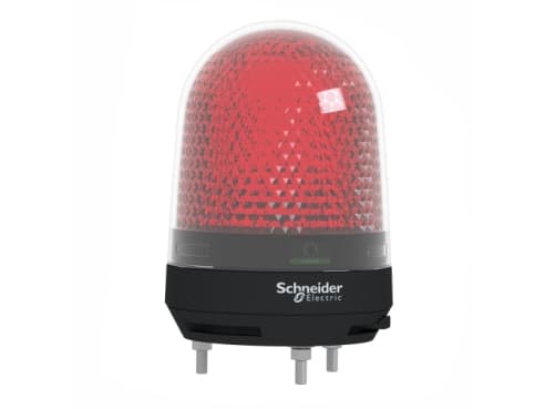 Signallampe Ø100 mm LED multifunktion med buzzer rød 100-230 VAC
