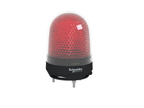 Signallampe Ø100 mm LED multifunktion med buzzer rød 100-230 VAC