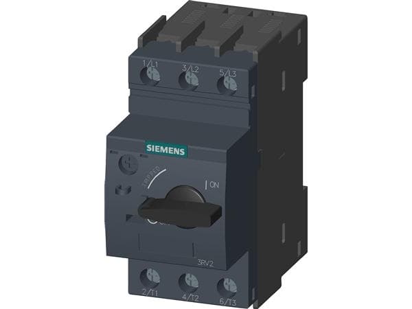 Siemens 3RV2021-1EA10 Strömbrytare 1 st Inställningsområde (ström): 2,8 - 4 A Kopplingsspänning (max.): 690 V/AC (B x H x D) 45 x 97 x 97 mm