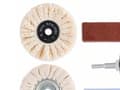 Pikkukuva 1 / 3: Bosch Polishing Set - Kiillotussarja (harja sisal-narulla, kehä, kiillotuskiekko, kiillotustahna)