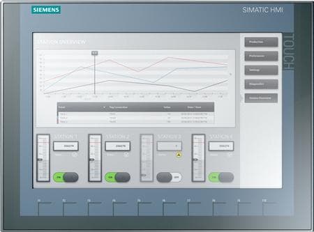 Siemens SIMATIC HMI KTP1200 BASIC DP PLC näytön laajennus 24 V/DC