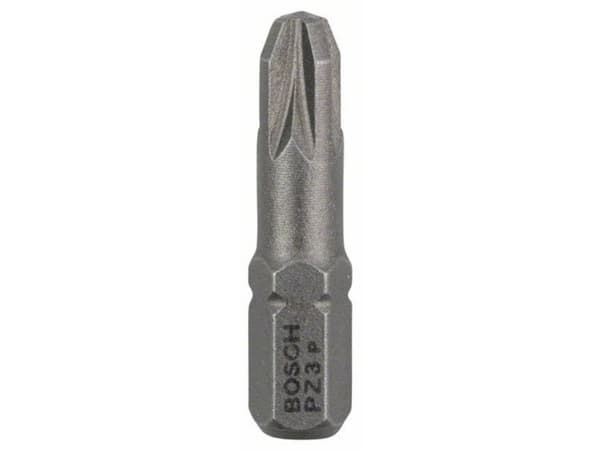 Bosch - Spiss for skrutrekker - for rustfritt stål, bløtt tre - 3 deler - pozidriv - PZ3 - heksagonal - lengde: 25 mm