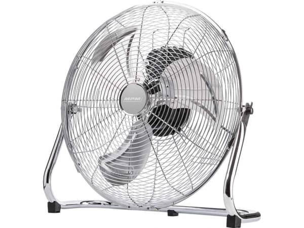 MPM MWP-01, Kotitaloustuuletin ilman lapoja, Ruostumaton teräs, Lattia, 45 cm, 120°, AC
