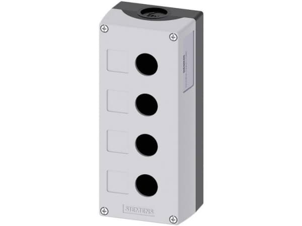 Siemens 3SU1804-0AA00-0AB1 Tyhjä kotelo 4 asennuspistettä (L x S x K) 194 x 85 x 64 mm Tyhjä Harmaa 1 kpl