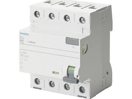 Siemens 5SV36426 FI turvakytkin A 4-napainen 25 A 0,3 A 400 V 400 V
