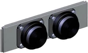 'Väggskåp Ensto Cubo P fläns med membran för kabel 1 x Ø27 - 66mm, för 400mm lådsida, inkl. lås