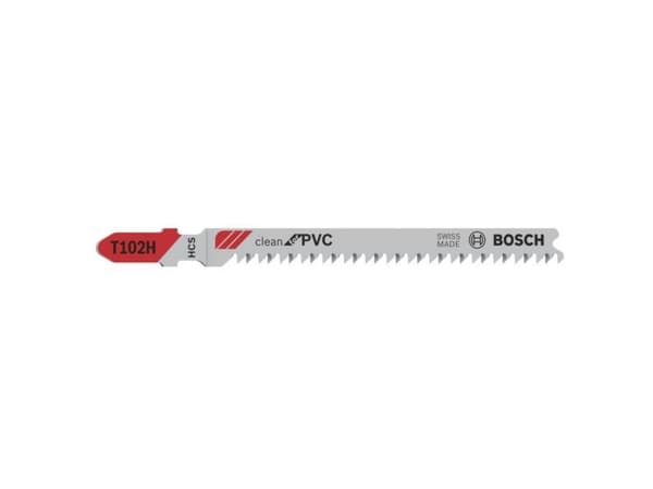 Bosch clean for Wood T 102 H - Sticksågblad - för polyvinylklorid (PVC), polystyren (PS), polyamid (PA) - 5 delar - längd: 100 mm