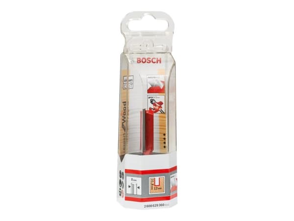 Bosch Expert for Wood - Rutertupp - for bløtt tre, løvtre, composite wood - Straight - 12 mm - lengde: 63.8 mm