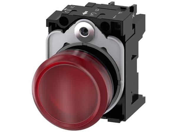 Siemens 3SU1106-6AA20-1AA0 Lysmelder flad Rød 230 V/AC 1 stk