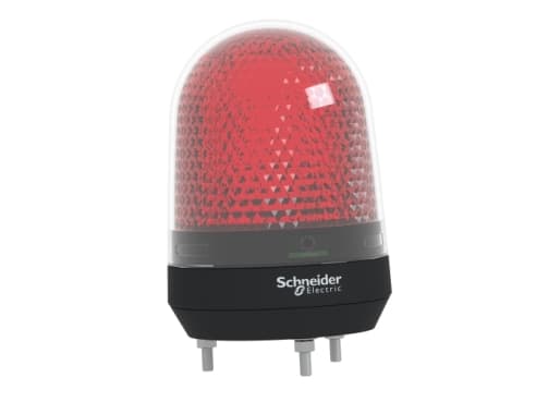 Signallampe Ø100 mm LED multifunktion uden buzzer rød 100-230 VAC