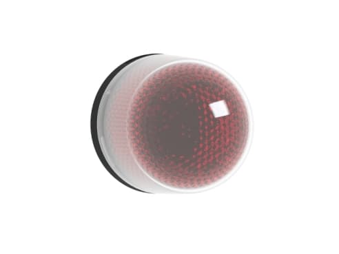 Signallampe Ø100 mm LED multifunktion uden buzzer rød 100-230 VAC