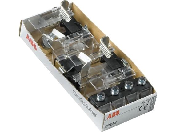 ABB Sikringsliste DIN 001 afg. Mærkestøm A: max 160Kabeltværsnit: 50-150mm²Montagebredde 90mm
