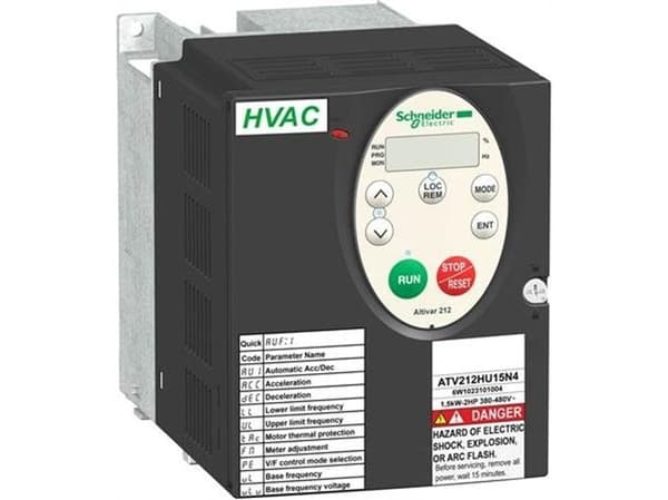 Schneider Electric ATV212, IP20, -10 - 40 °C, -25 - 70 °C, 5 - 95%, 1000 - 3000 m, 380 - 480 V