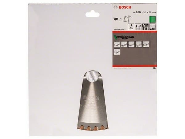 Bosch RUNDSAVKL OPTILINE Ø260X30X3,2MM 48T K&G