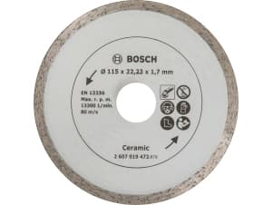 Bosch - Skärskiva i diamant - för keramik - 115 mm - för UniversalGrind 18V-75