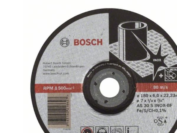 Bosch SLIBESKIVE 180X6MM INOX