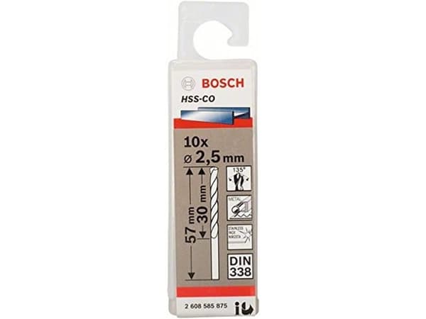 Bosch METALBOR HSS-CO S 2,5X57MM 10 STK