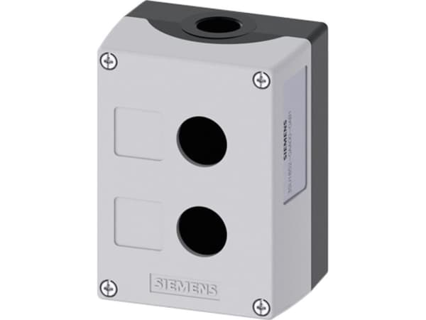 Siemens 3SU1852-0AA00-0AB1 Tyhjä kotelo 2 asennuspistettä, Maahan kiinnittämistä varten (L x S x K) 118,4 x 85 x 64 mm Harmaa 1 kpl