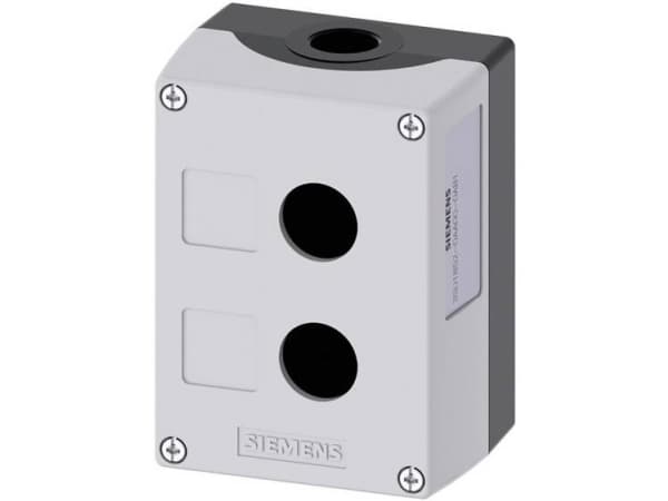 Siemens 3SU1852-0AA00-0AB1 Tyhjä kotelo 2 asennuspistettä, Maahan kiinnittämistä varten (L x S x K) 118,4 x 85 x 64 mm Harmaa 1 kpl