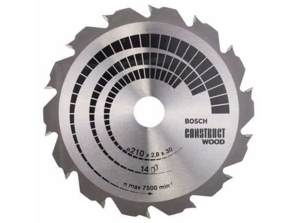 Bosch RUNDSAVKLINGE CONSTRUCT 210X2,8X30MM 14T